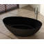 Baignoire autoportante en résine de trempage avec trop-plein et drain 70,8 po x 35,4 po Badeloft BW-03-XL-MBLK-71526187