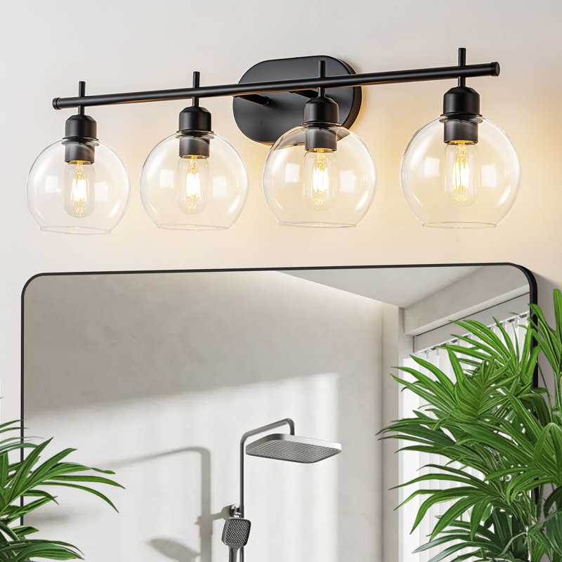 Glausen 4 - Light Dimmable Vanity Light, Matte Black