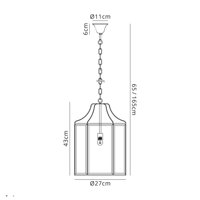 Melillo 1 - Light Lantern Pendant, Gold
