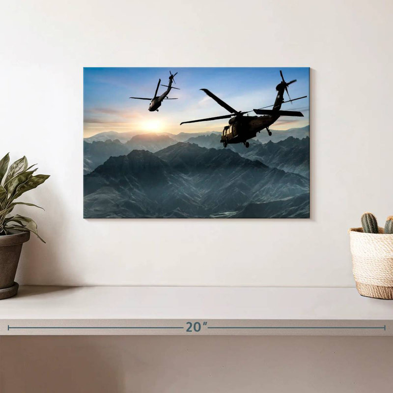 Mait volant des hélicoptères militaires, H 8 po x l 12 po
