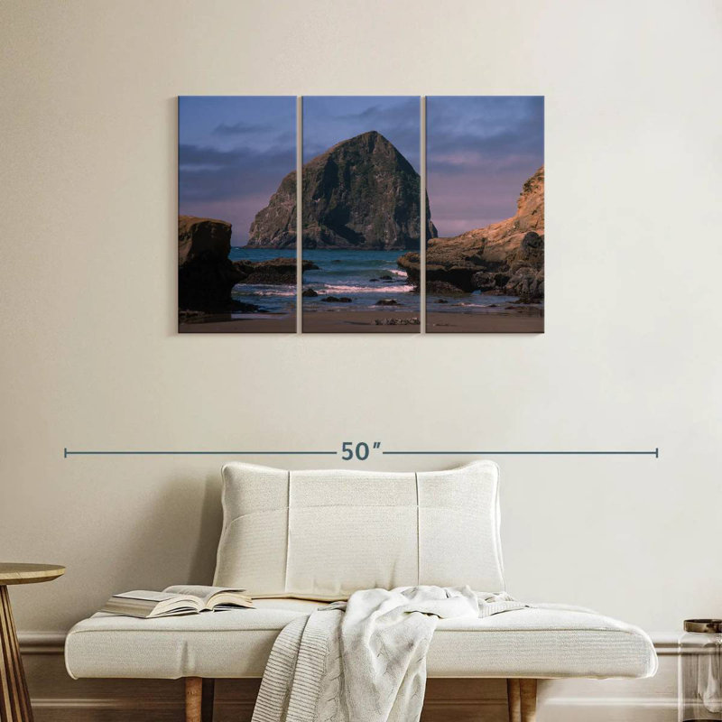 Gillard Oregon Haystack Rock, H 24 po x l 38 po