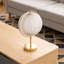 Lampe de table rotative moderne en acrylique avec cadre en fer doré, lampe d'appoint 3 couleurs E26