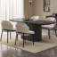 Ensemble de table de salle à manger 86,61 "ovale blanc crème avec 6 chaises pour la cuisine, le bar et le salon-68311164-68311166-98321439