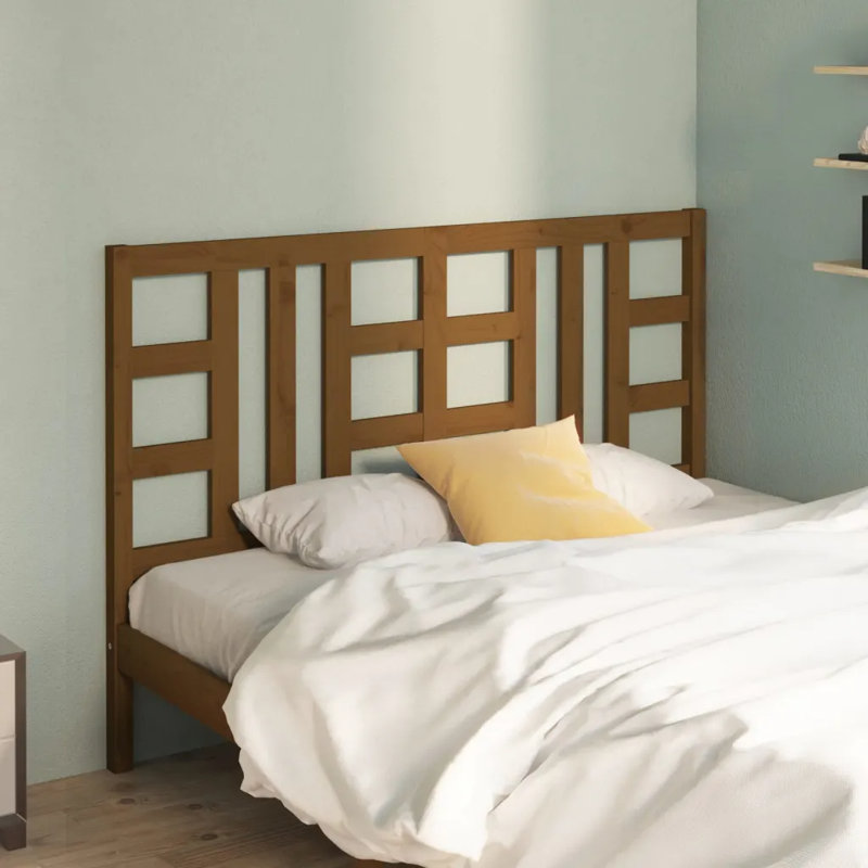 Solid Wood Headboard, Honey Brown, 156 x 100 cm