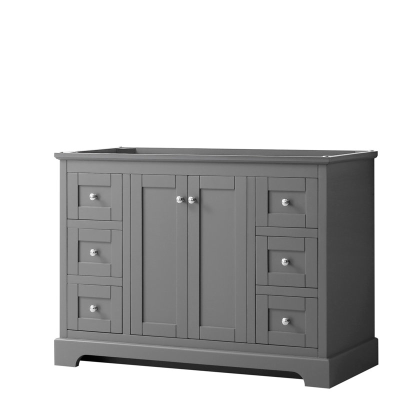 Avery 47.25'' Single Bathroom Vanity Base Only, Dark Grey