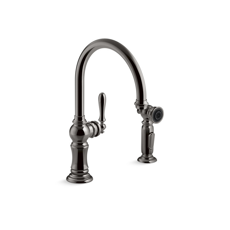 Artifacts® Bar Faucet with Swing Spout and BerrySoft™, MasterClean™, and ProMotion™, Matte Black