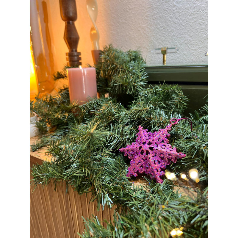 Ornement étoile scintillante mauve fait à la main, Mauve