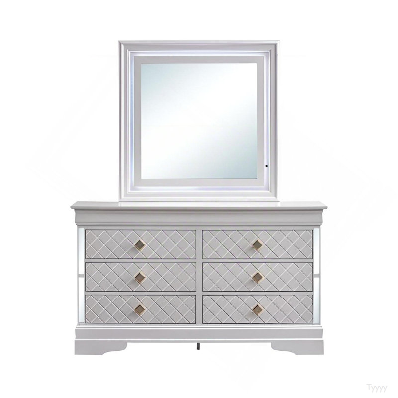 Commode Verona G6735-D (sans miroir), blanc perle