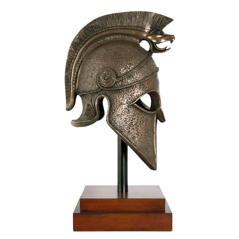 Macedonian Battle Helmet Sculpture