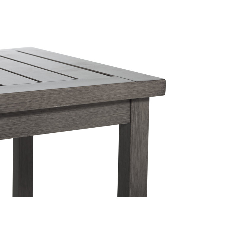 Club Aluminum Outdoor Bar Table, Slate Gray