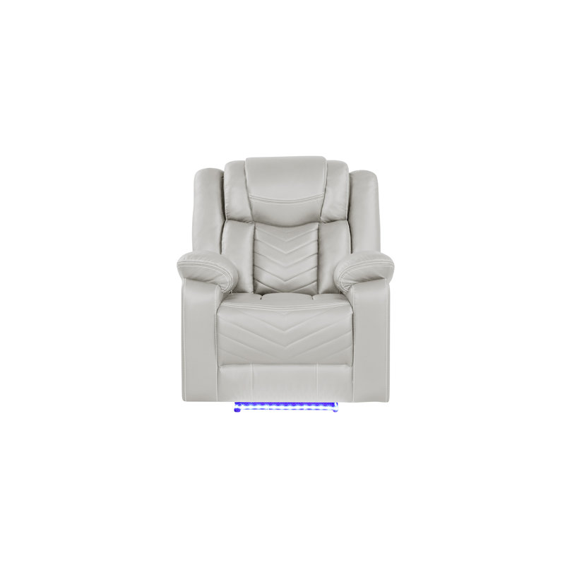 Fauteuil inclinable Jahshun noir, Blanc