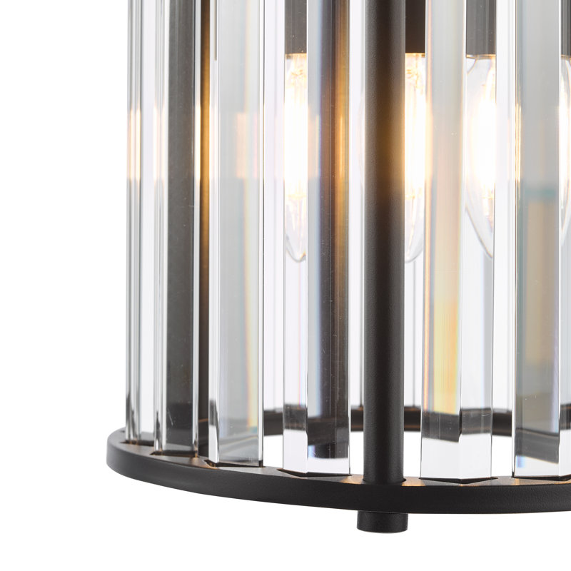 Kiran 1LT PENDANT & CLEAR GLS, Satin Black