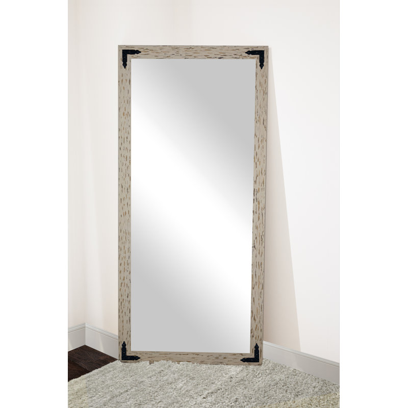 Miroir pleine grandeur Kyrei, Crème / Noir, H 65 po x l 30 po