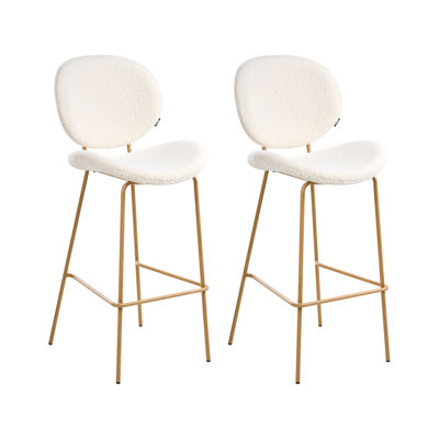Luana Upholstered Counter Stool with Metal Frame