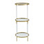 P 3 x D 39 x 39,5 po, luxueux blanc et or