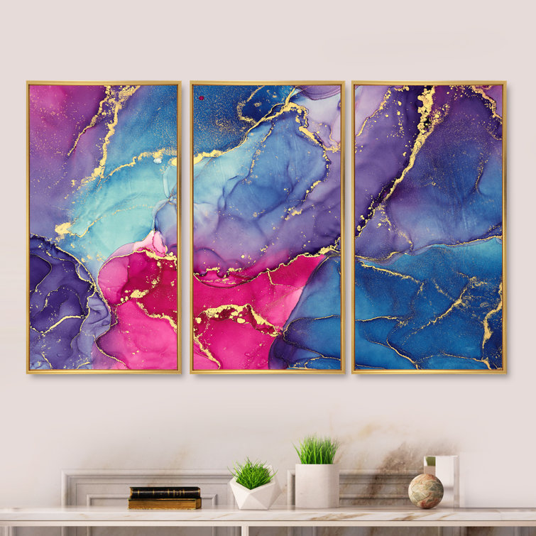 https://assets.wfcdn.com/im/15350608/resize-h755-w755%5Ecompr-r85/2142/214226844/Blue+And+Pink+Luxury+Abstract+Fluid+Art+Framed+On+Canvas+3+Pieces+Print.jpg