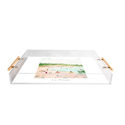 Sabina Fenn Illustration, jour de plage, affiche, plateau en acrylique
