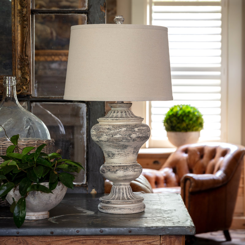 Ceramic Table Lamp With Linen Shade