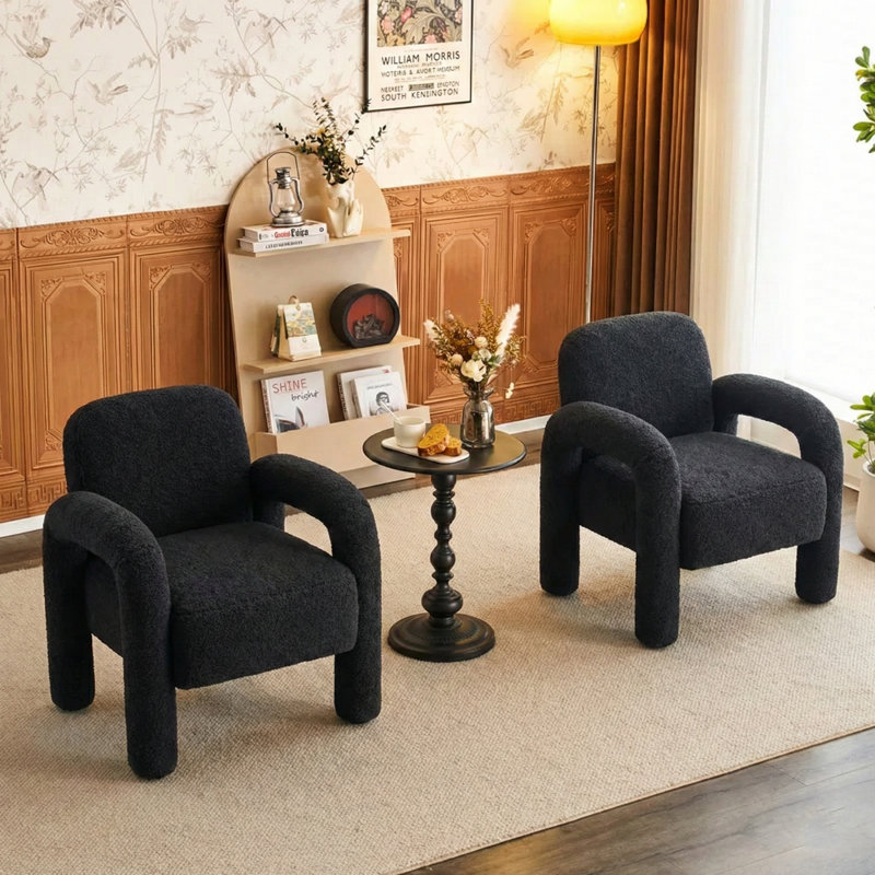 Armchair With A Soft Cushion, Black