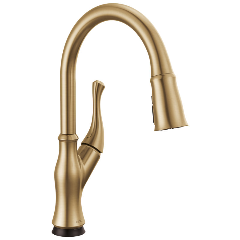 Ophelia Touchless Kitchen Faucet with Touch Technology, Brushed Gold Kitchen Sink Faucet with Pull Down Sprayer, Single Hole, Champagne Bronze