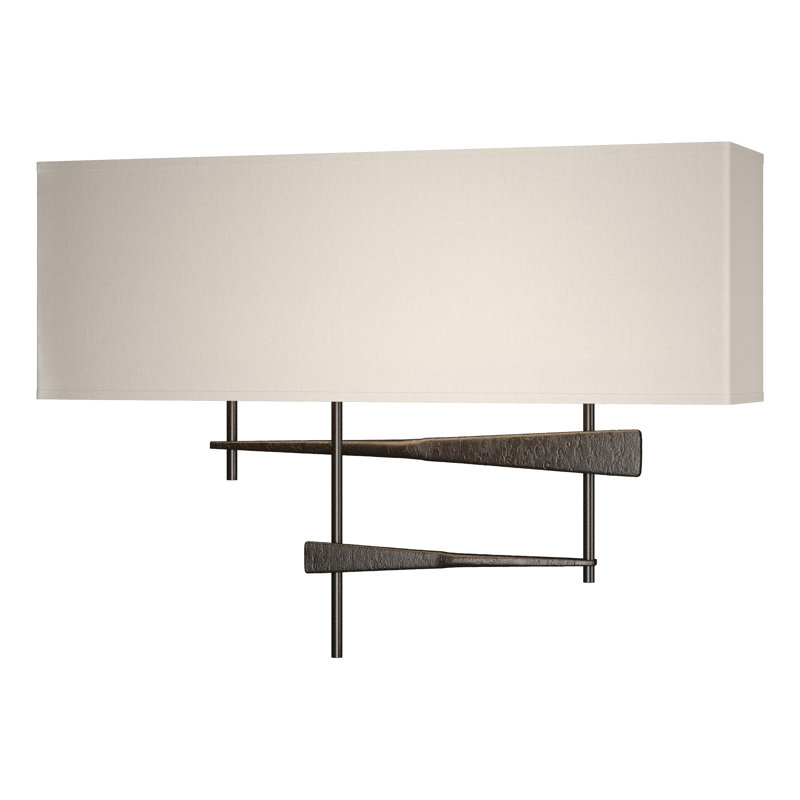 Cavaletti 2 - Light Flush Mounted Sconce, Flax, Oil Rubbed Bronze