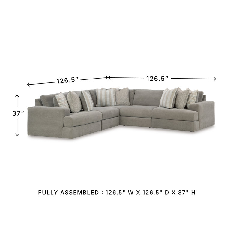 Canapé modulaire rembourré 5 pièces Tessler