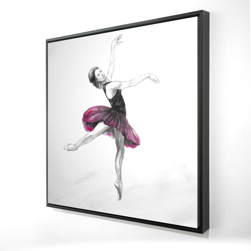 "Petite ballerine rose" sur toile