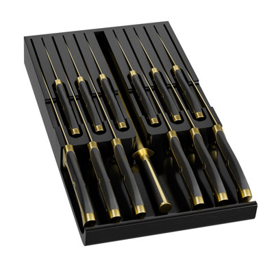 Bamboo In-Drawer Knife Block