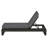 Black Acacia Wood Chaise Lounge with 4-Inch Dark Grey 2-Fold  Cushion Set, 4-Position Adjustable Outdoor Patio Lounger with Flat Side Surface, for Poolside- Matching cream version available-129059787