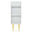 Meuble-lavabo blanc 21,6 po, armoire combinée, meuble de rangement pour salle de bain, lavabo simple en céramique, rangement à gauche-116234458
