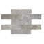 3x12 SILVER TRAVERTINE H/F & STRAIGHT