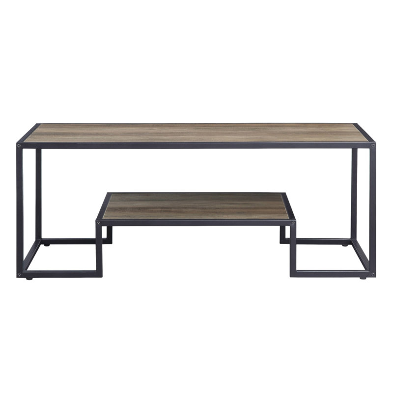 Idella Rustic Oak & Black Finish Coffee Table