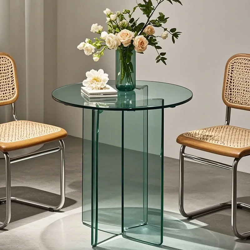Plateau de table en verre trempé, H 0,29 po x L 30 po x l 30 po