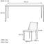 Ensemble de salle à manger rectangulaire en ardoise minimaliste-105981831