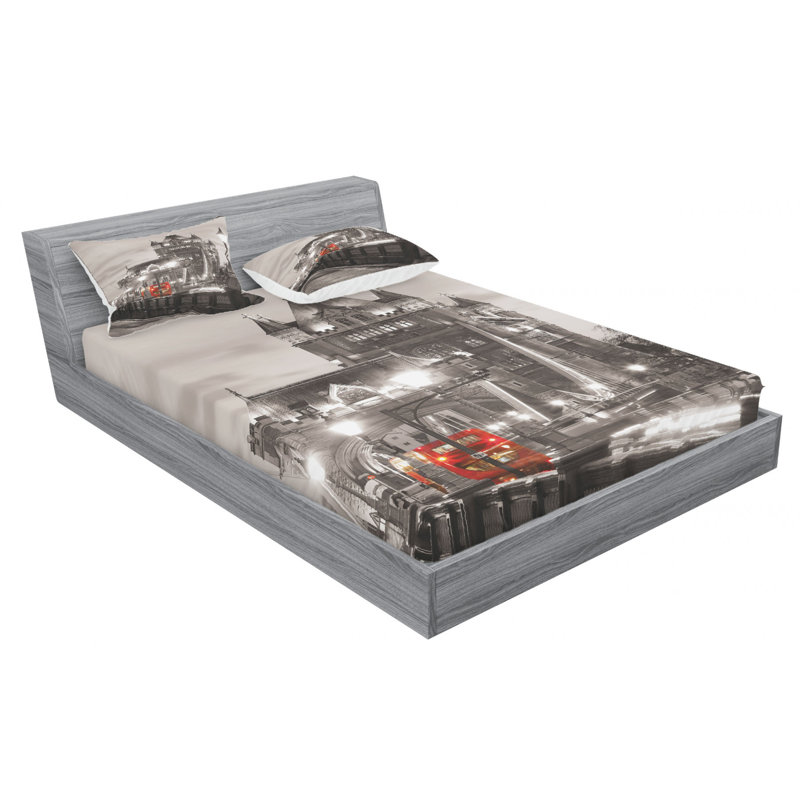 Microfiber Sheet Set, Queen Sheet Set with Fitted Sheet