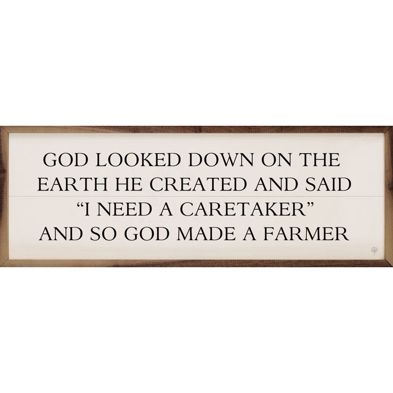 So God Made A Farmer - blanc, H 16 po x l 48 po