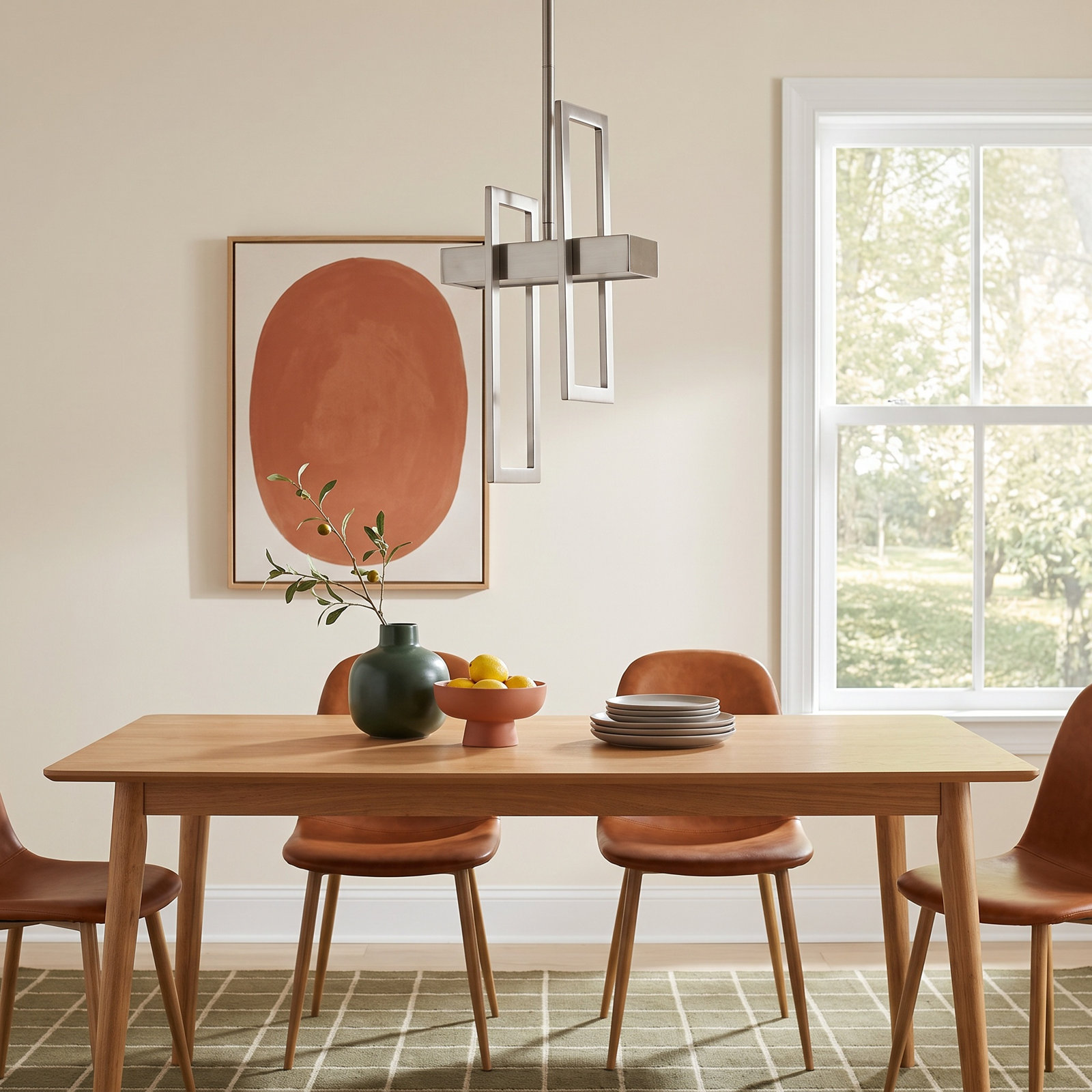 Saedi Dimmable LED Single Pendant, Brushed Nickel