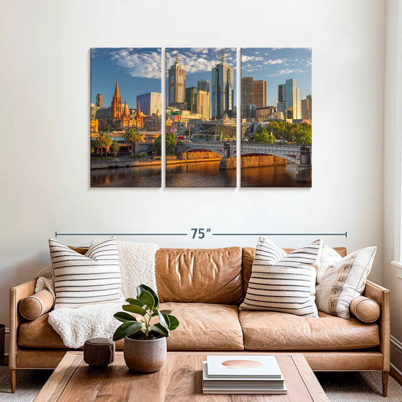 Melbourne In Summer, 36" H x 57" W