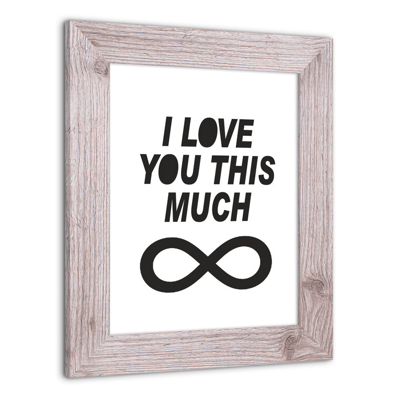 «Love this beaucoup mains», art encadré, H 14 po x l 11 po x P 0,75 po, Cadre blanc
