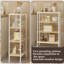 Shelf, Recess Shelf With 4 Levels, Kitchen Shelf, Spice Rack, Standing Shelf, Ladder Shelf, Narrow For Kitchen, Living Room, Wood Material Metal, White Light Oak, 50 X 78 X 20 Cm-1475889545-1475889542