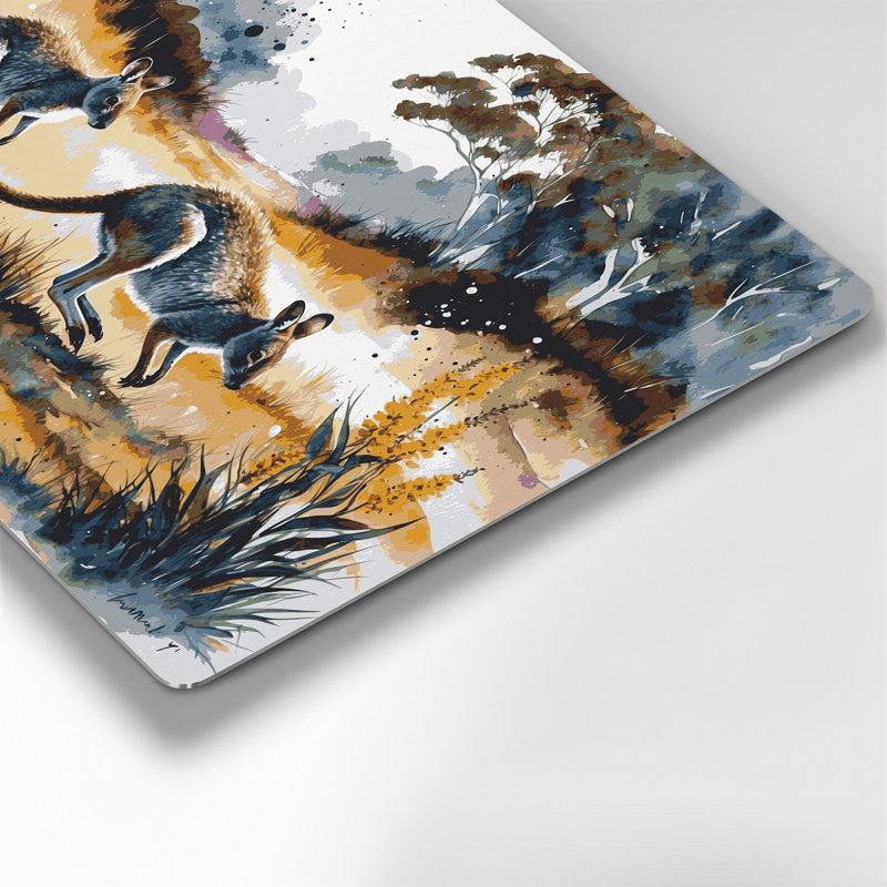 Art mural en métal noir Wildlife, H 11 po x l 14 po