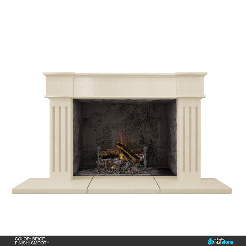 Great Hayk Fireplace Surround, Smooth Beige