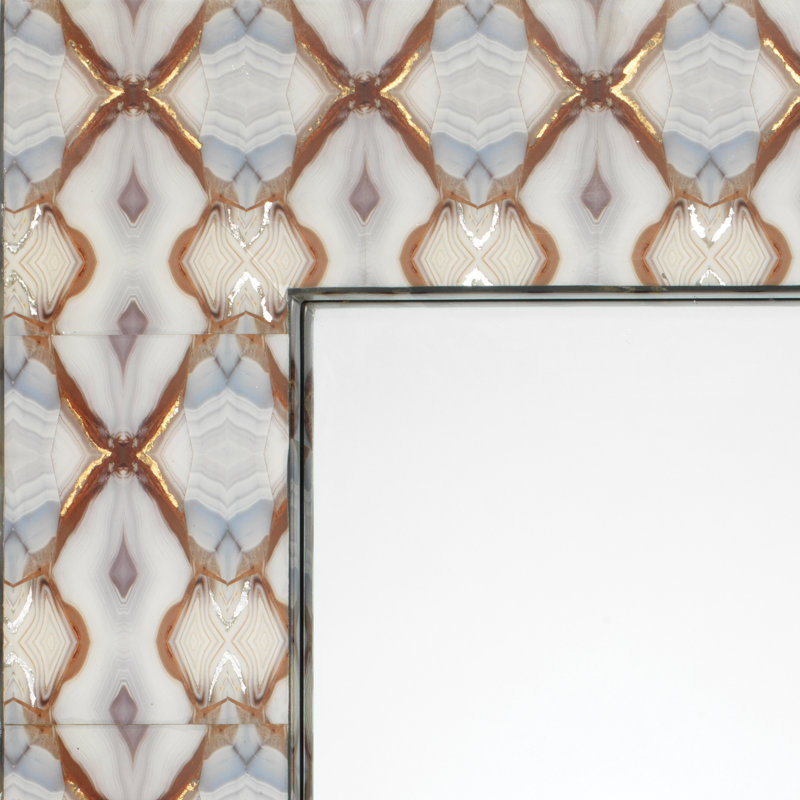 Gold Leaf Rectangular Wood Accent Mirror