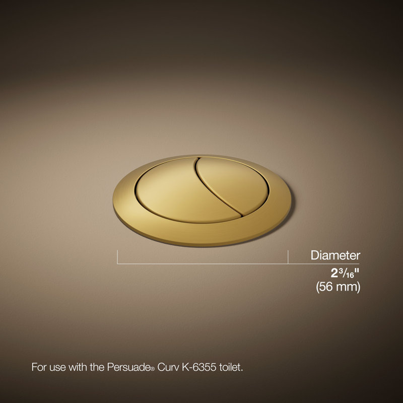 Kohler Persuade Dual-Flush Actuator, Vibrant Brushed Moderne Brass