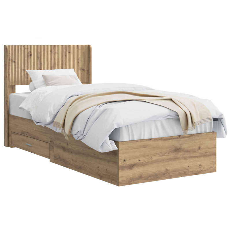 Bed Frame, Single (3'), Artisan Oak