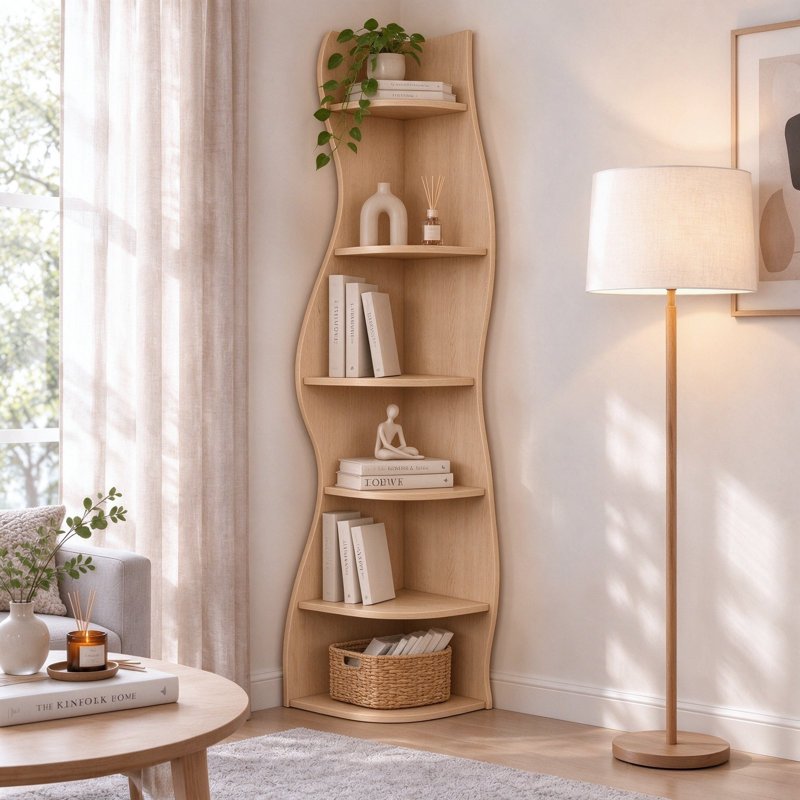Corner Shelves, Natural