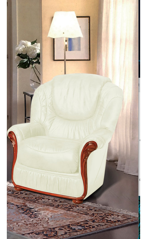 Kinzer Faux Leather Armchair, Beige