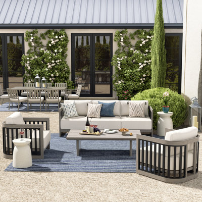 Sereno Patio 5 Person Aluminum Conversation Set With Cushions