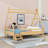 Wood Low Profile House Platform Bed-508322418-508322416