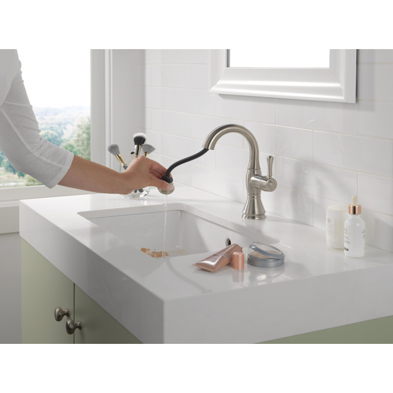Robinet pour salle de bain à un trou Cassidy, robinet d'évier pour salle de bain à poignée simple Cassidy, Argent argent